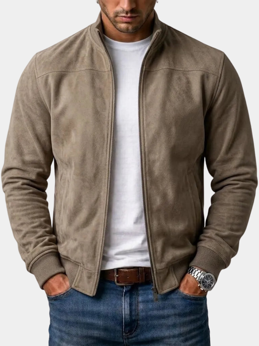 SUEDE BOMBER JACKET FOR MEN