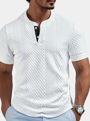COLOUR BLOCK KNIT SHIRT FOR MEN