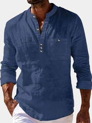 LOOSE STAND COLLAR SHIRT FOR MEN