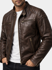 RUGGED MOTO JACKET FOR MEN