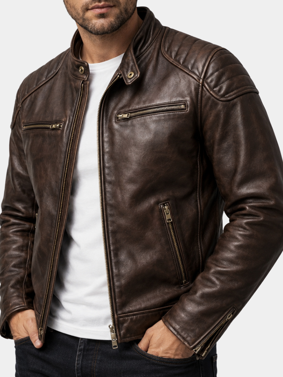 RUGGED MOTO JACKET FOR MEN