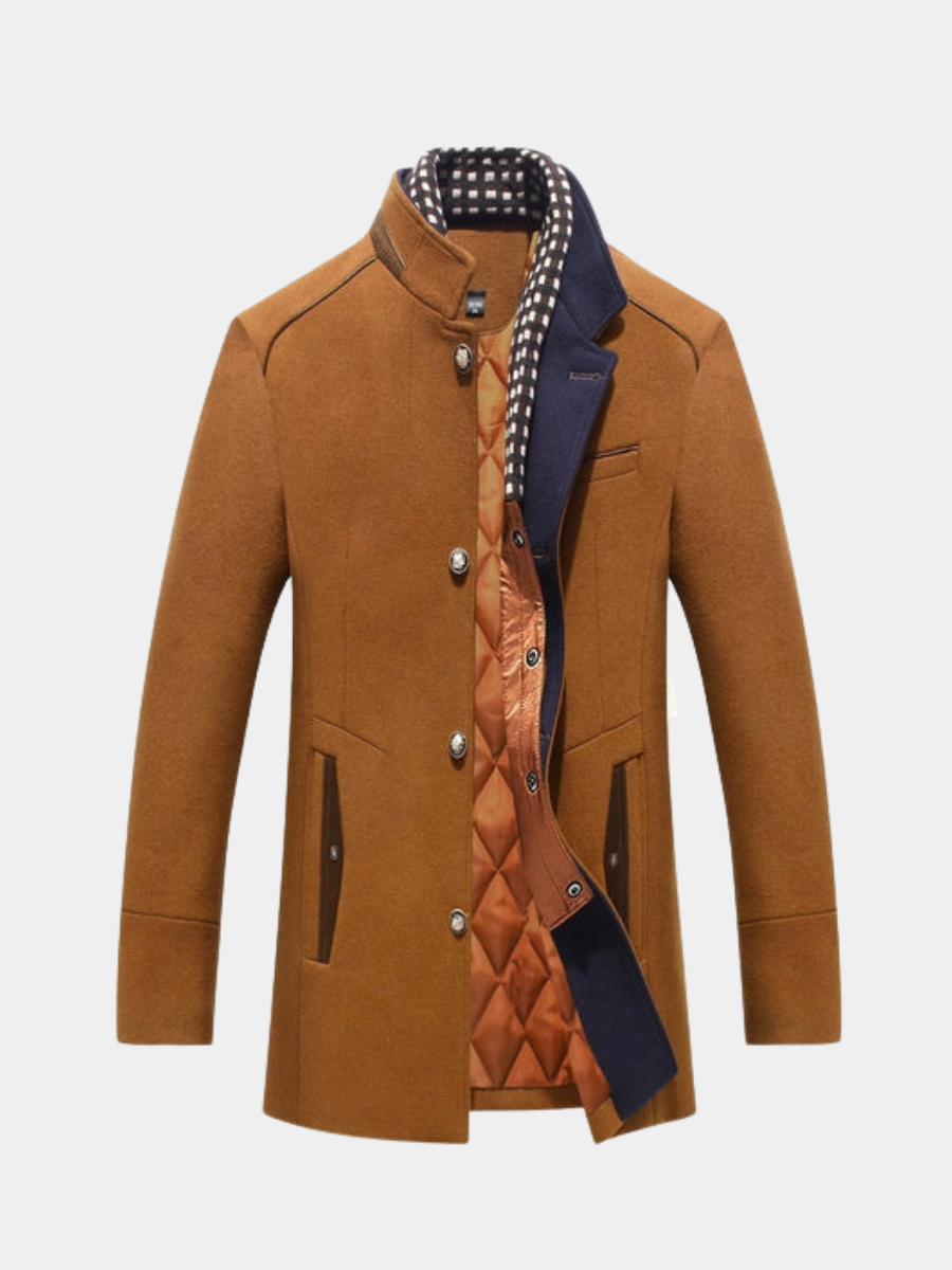 REMOVABLE COLLAR COAT FOR MEN
