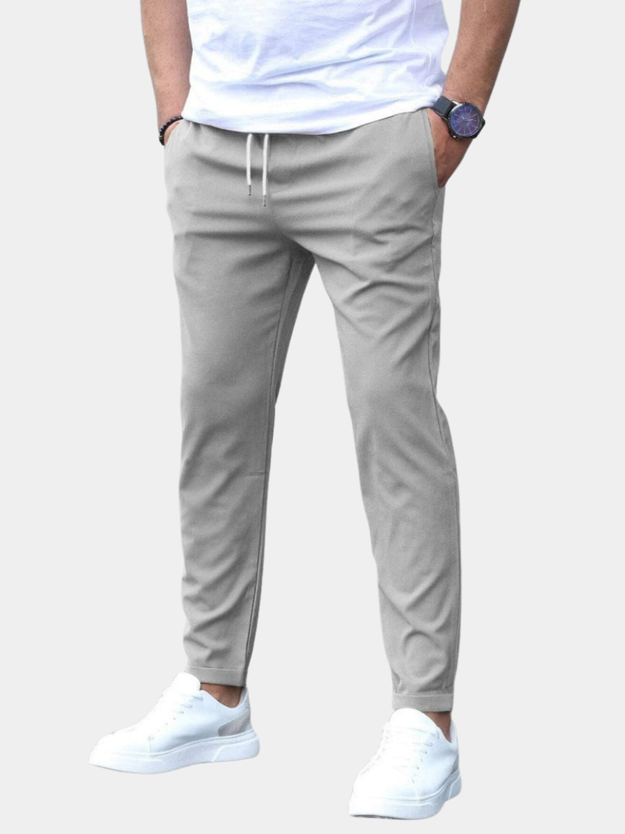COTTON TWILL TROUSERS FOR MEN