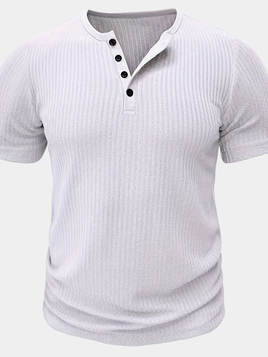 TEXTURED CREW NECK SHIRT FOR MEN