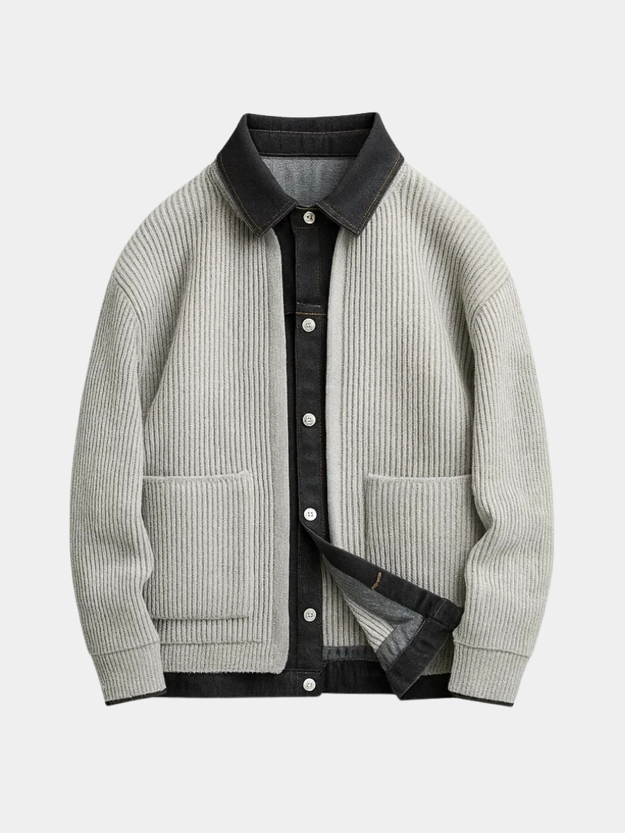 MERINO WOOL CARDIGAN JACKET FOR MEN