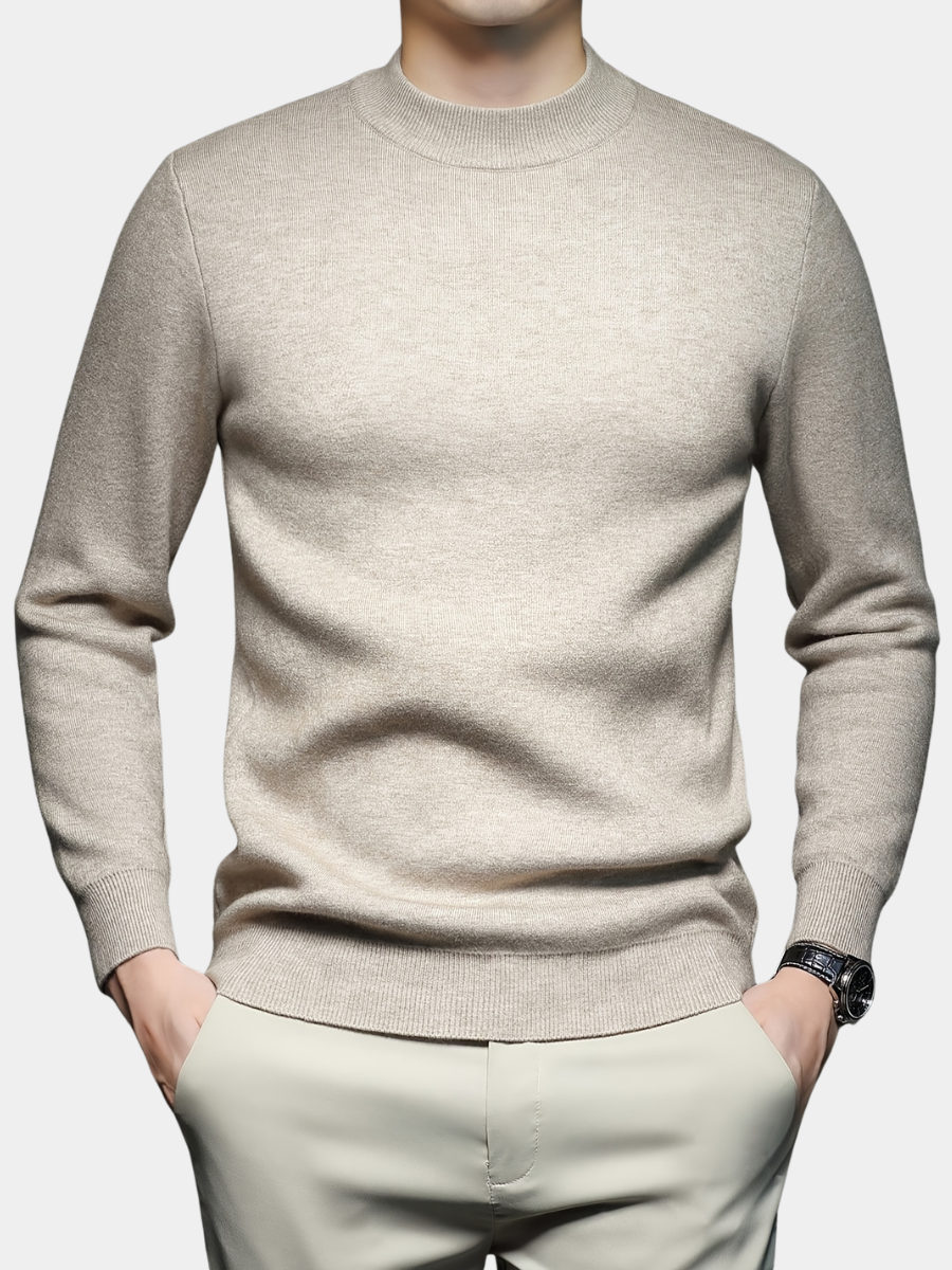 HIGH NECK KNIT PULLOVER FOR MEN