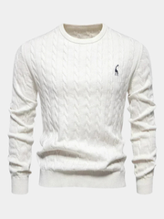 TEXTURED CABLE SWEATER FOR MEN