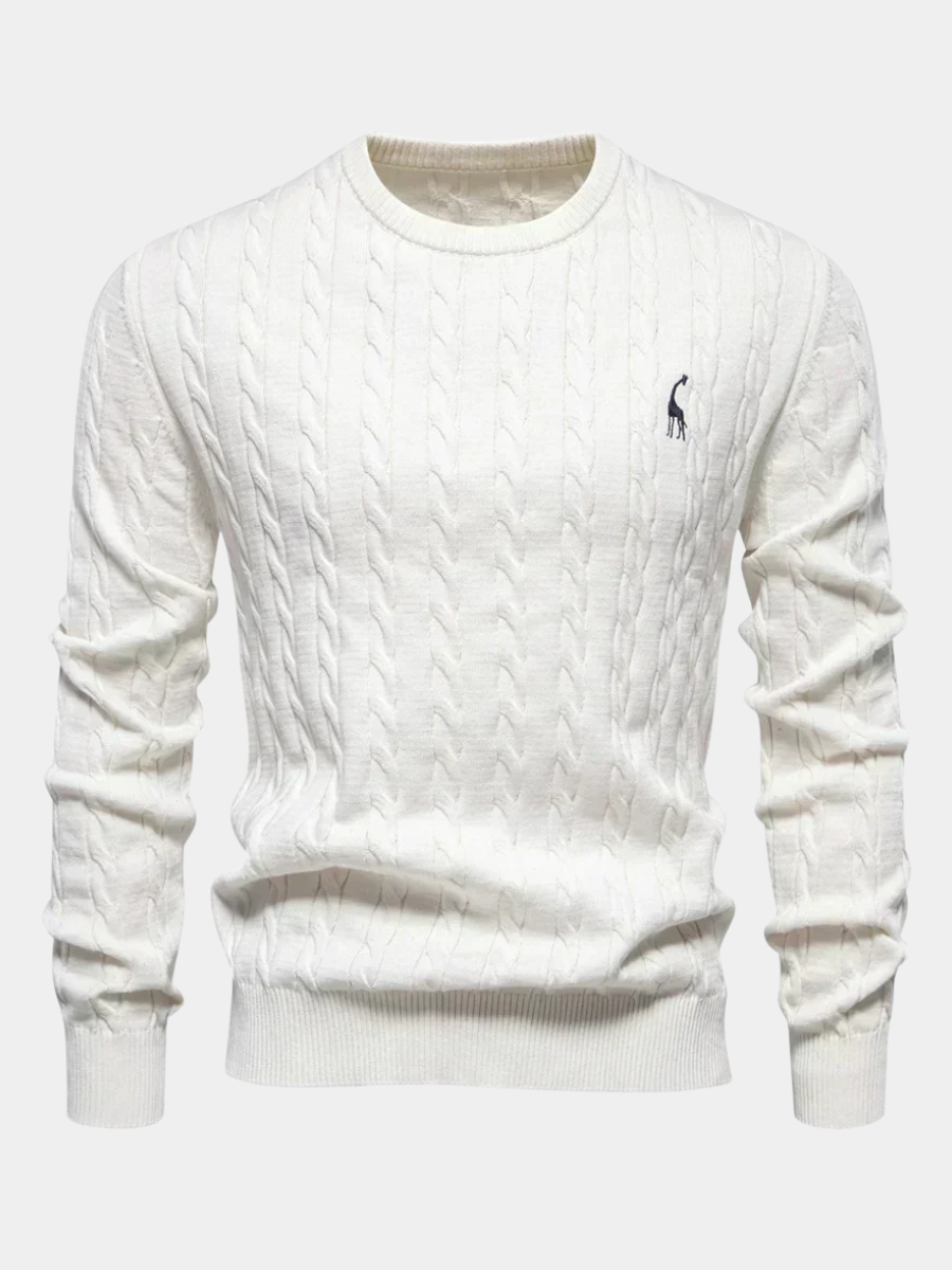 TEXTURED CABLE SWEATER FOR MEN