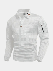 WAFFLE TEXTURE POLO FOR MEN