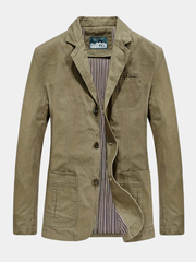 COTTON LAPEL BLAZER FOR MEN