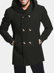 TWEED HOODED COAT FOR MEN