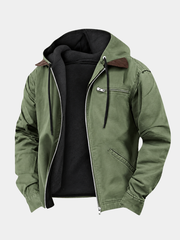 VINTAGE HOODED JACKET FOR MEN
