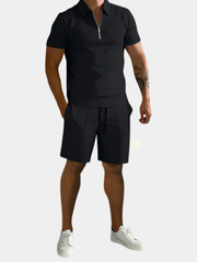ZIP POLO COORD SET FOR MEN