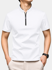 QUARTER-ZIP POLO SHIRT FOR MEN