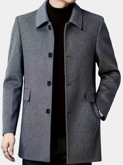 SOLID FLEECE JACKET FOR MEN