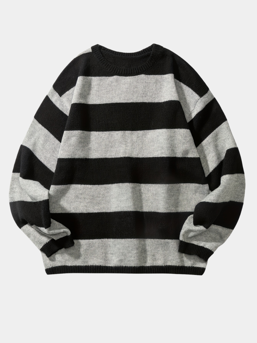 STRIPED KNIT PULLOVER FOR MEN