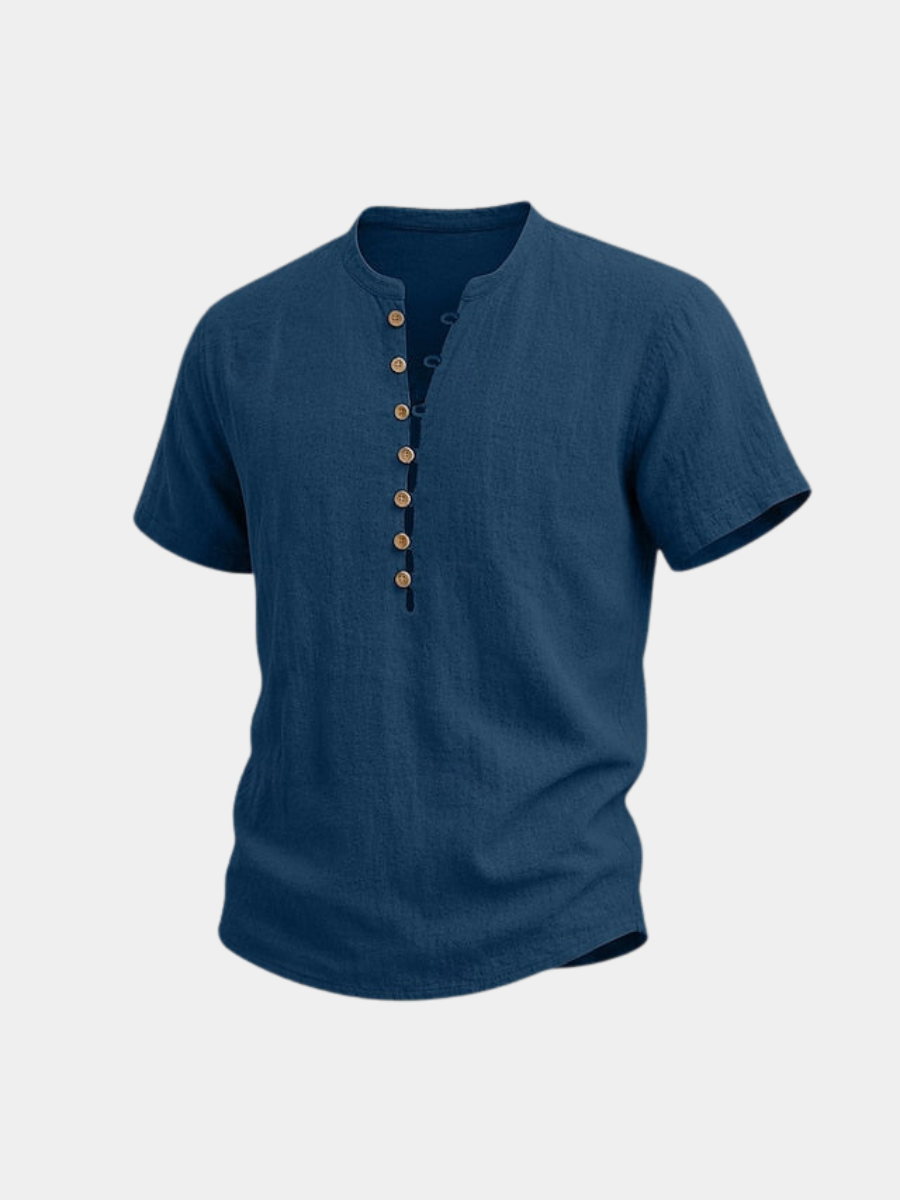 COTTON  MAO COLLAR SHIRT FOR MEN