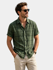 PLAID WOVEN SHIRT FOR MEN