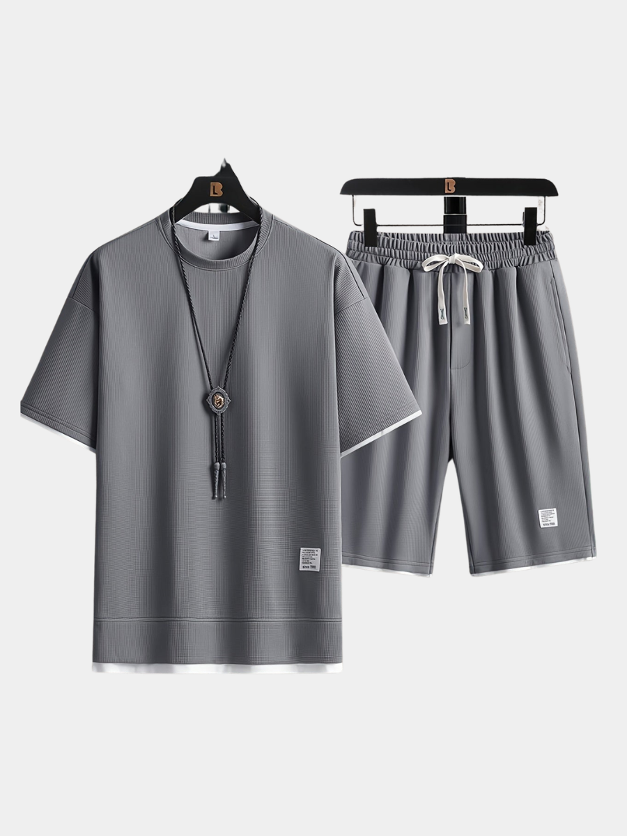 WAFFLE KNIT SET FOR MEN