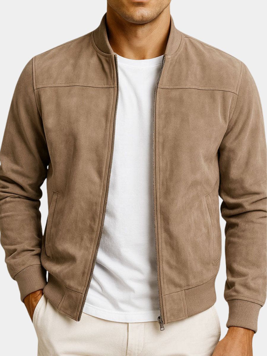 SUEDE EFFECT JACKET FOR MEN
