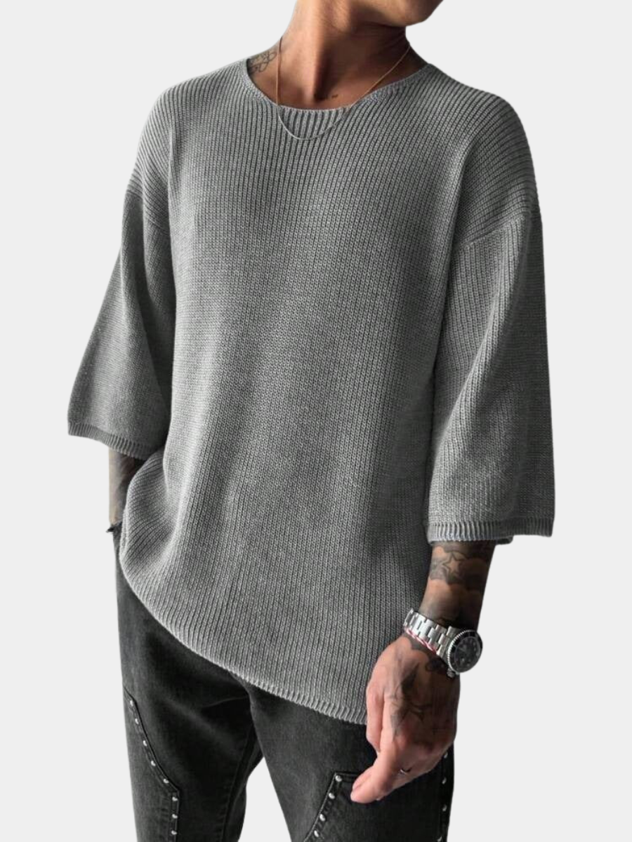 TEXTURED KNIT PULLOVER FOR MEN