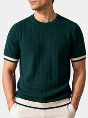 TEXTURED KNIT T-SHIRT FOR MEN
