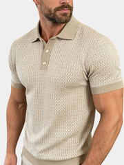 PLAID KNIT POLO SHIRT FOR MEN