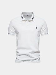 CONTRAST PIQUE POLO FOR MEN