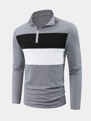 COLOR BLOCK ZIP SHIRT FOR MEN