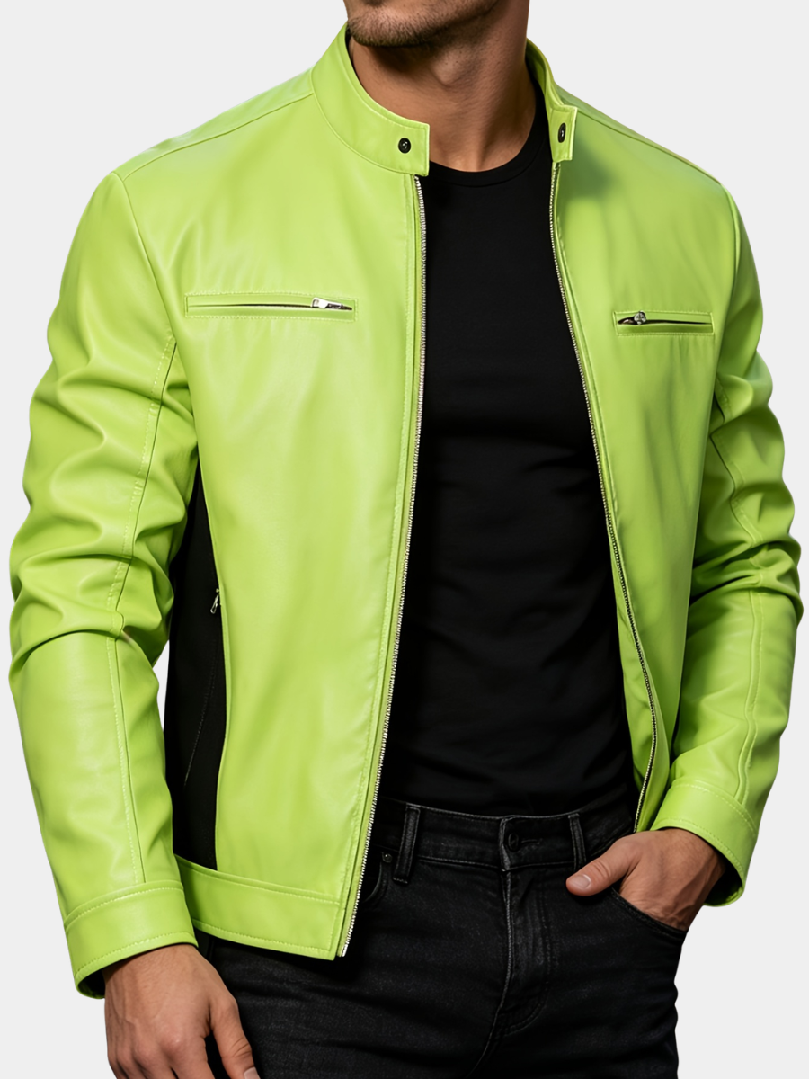 STAND COLLAR ZIP JACKET FOR MEN