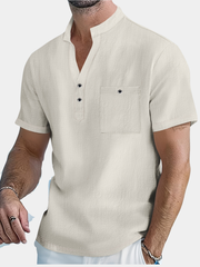 HENLEY COTTON SHIRT FOR MEN