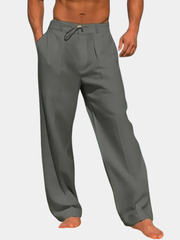 LINEN STRAIGHT TROUSERS FOR MEN