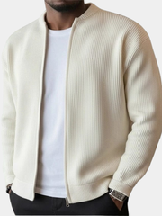 RIBBED ZIP CARDIGAN JACKET FOR MEN