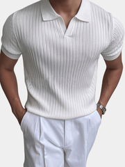 TEXTURED POLO TOP FOR MEN