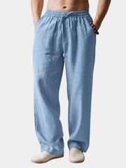 LINEN BLEND TROUSERS FOR MEN