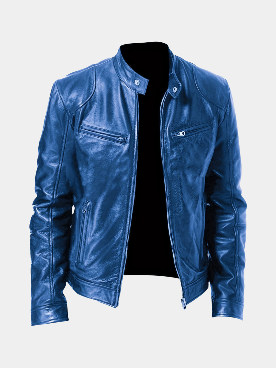 ZIP MOTORCYCLE JACKET FOR MEN