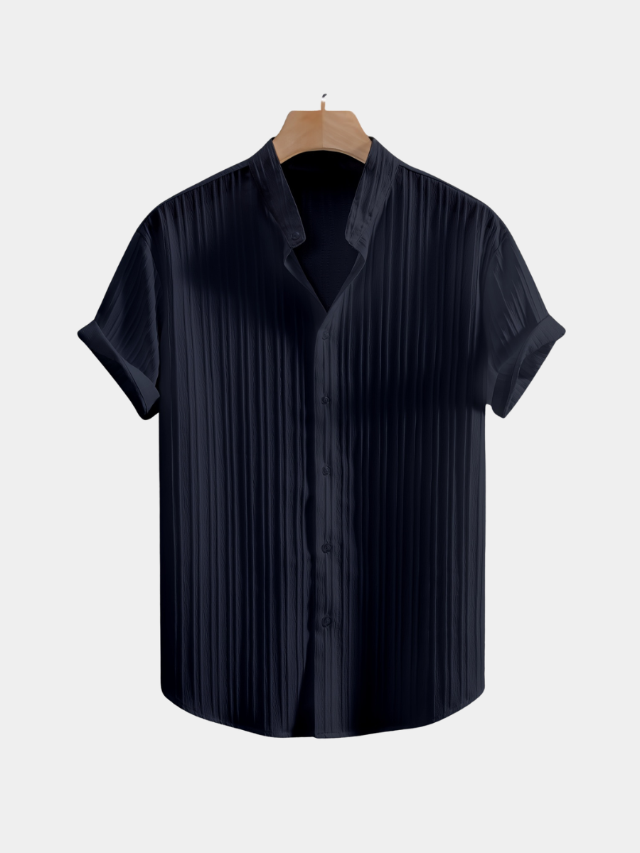 TEXTURED BUTTON FRONT SHIRT FOR MEN