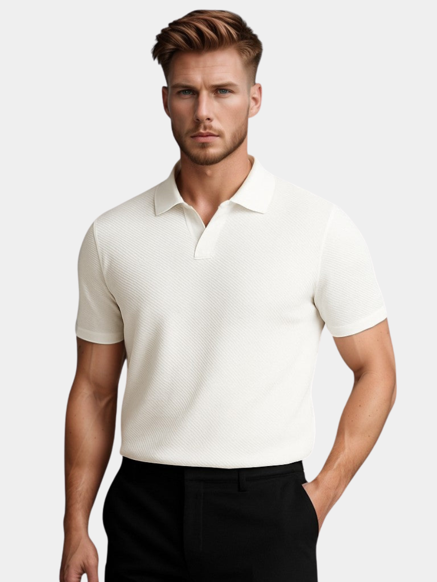 OPEN-COLLAR POLO FOR MEN