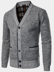 FLEECE KNIT CARDIGAN FOR MEN