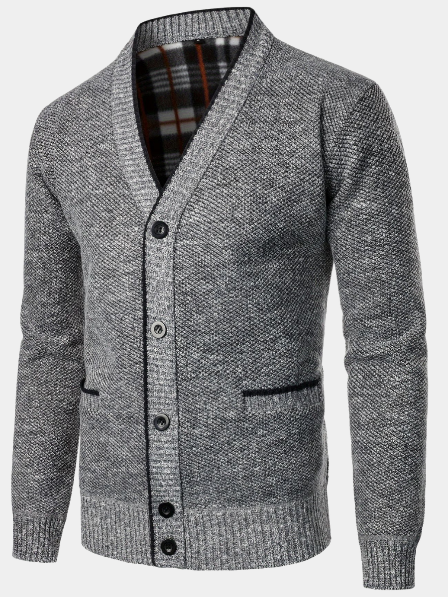 FLEECE KNIT CARDIGAN FOR MEN