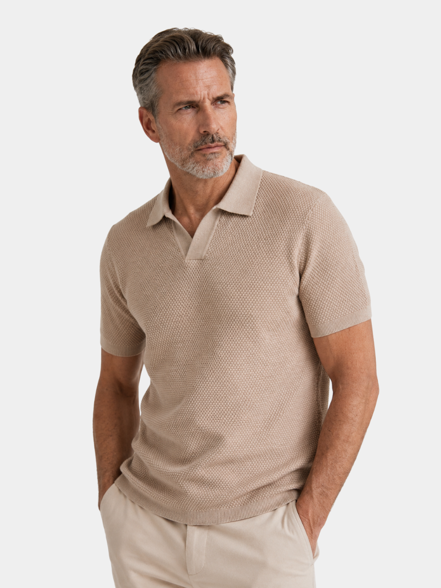 WOVEN POLO SHIRT FOR MEN