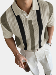 CONTRAST STRIPED POLO FOR MEN