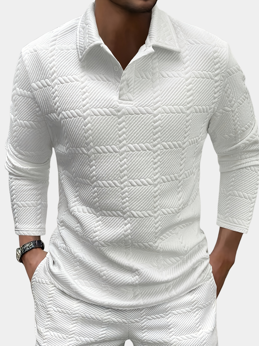 JACQUARD POLO SHIRT FOR MEN