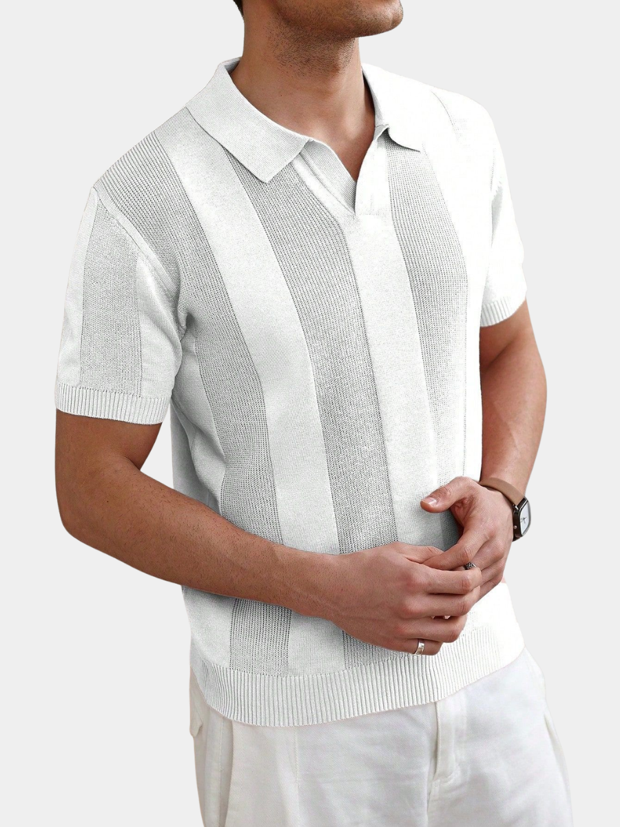 VERTICAL KNIT POLO FOR MEN