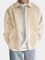 LOOSE LAPEL BUTTON SHIRT FOR MEN