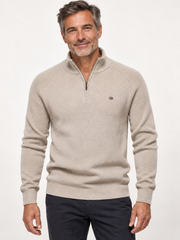 TEXTURED COTTON SWEATER FOR MEN