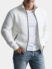 WAFFLE ZIP JACKET FOR MEN