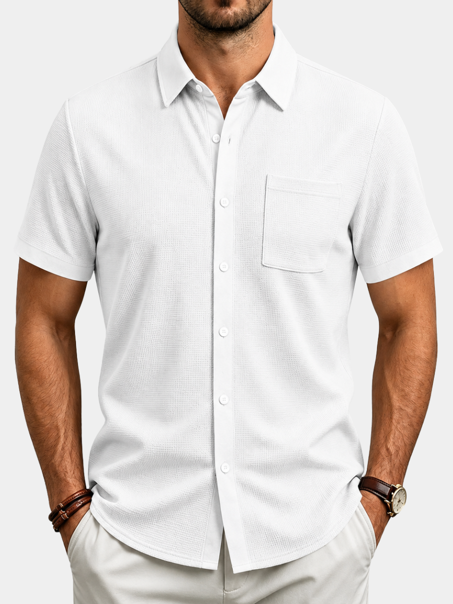 TEXTURED BUTTON SHIRT FOR MEN