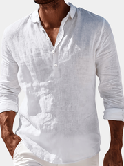 LINEN BLEND POLO SHIRT FOR MEN