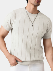 STRIPED KNIT T-SHIRT FOR MEN